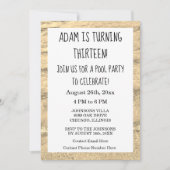 13e verjaardag Eigen leeftijdsnaam Water Abstract  Kaart (Voorkant)