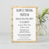 13e verjaardag Eigen leeftijdsnaam Water Abstract  Kaart (Staand voorkant)