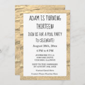 13e verjaardag Eigen leeftijdsnaam Water Abstract  Kaart (Voorkant / Achterkant)