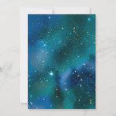 13e Verjaardag Galaxy Turquoise Blauw Groen Kaart (Achterkant)