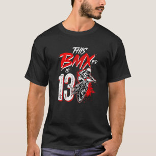 13e verjaardag Jongen BMX verjaardagsfeestje decor T-shirt