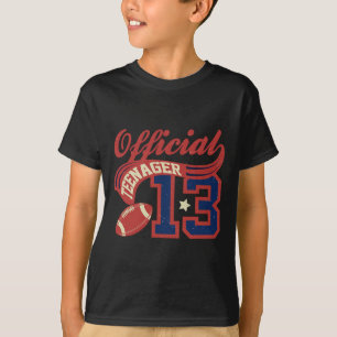 13e verjaardag jongen Officiële tiener 13 jaar oud T-shirt