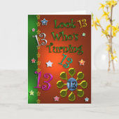 13e verjaardag (juwelen) kaart (Gele Bloem)