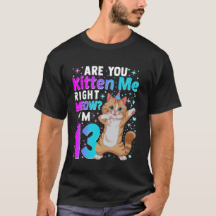 13e verjaardag kat ontwerp voor 13 jaar oude verja t-shirt