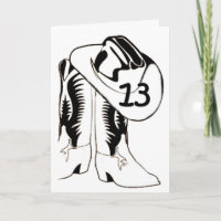 "13e" VERJAARDAG LAND WESTERNE STIJL