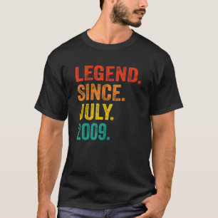 13e verjaardag legende sinds juli 2009 13 jaar oud t-shirt