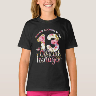 13e verjaardag meisjes 13 jaar officieel tiener t-shirt