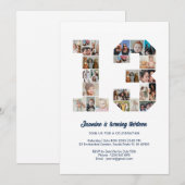 13e verjaardag nummer 13 aangepaste fotocollage kaart (Voorkant / Achterkant)