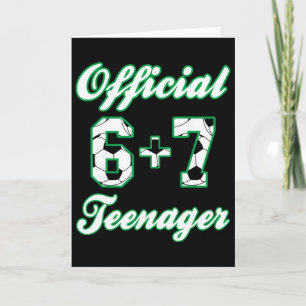 13e verjaardag Officieel tiener Grappig Voetbal 6+ Kaart