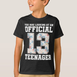 13e verjaardag Officieel tieneraar meisje T-shirt