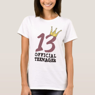 13e verjaardag Officiële tiener Teen Girl Crown T-shirt