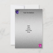 13e verjaardag Paars roze zwarte patroon & ballonn Kaart (Achterkant)