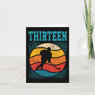 13e verjaardag Retro Ice Hockey 13 jaar oude jonge Kaart
