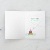 13e verjaardag Schattigee kikker Kaart (Binnen)