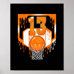 13e verjaardag Sketll Drip ijs 13 jaar oud Pa Poster
