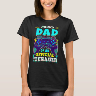 13e Verjaardag Trotse Vader Officiële Tiener Video T-shirt