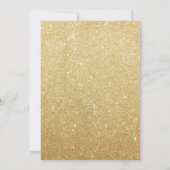 13e verjaardag uitnodiging zwart en goud glitter (Achterkant)