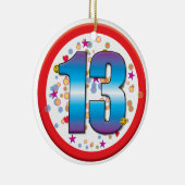 13e verjaardag v2 keramisch ornament (Rechts)