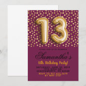 13e verjaardag van de uitnodiging tot het indienen (Voorkant / Achterkant)