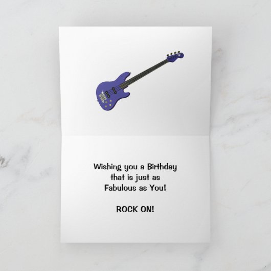 13e verjaardag van Rockin met een meisjesband Kaart (Binnen)