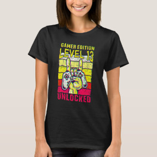 13e Verjaardag Video Gamer Editie Niveau 13 Ontgre T-shirt