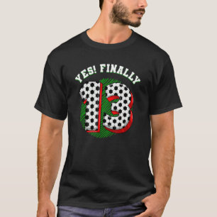 13e verjaardag Voetbal 13 jaar T-shirt