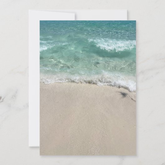 13e Verjaardag Zwembad Strand Zwemmen Party Custom Kaart (Achterkant)