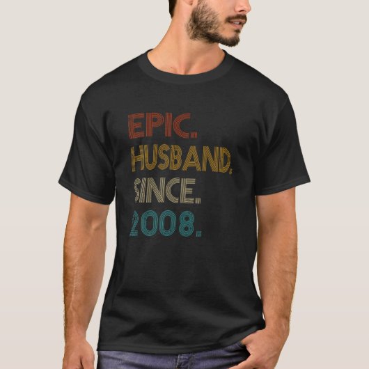 13e weddenschap Jubileum Gift Him - Epic Husband S T-shirt (Voorkant)
