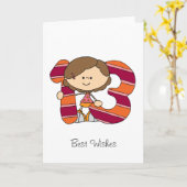 13ème anniversaire - carte de voeux - fille (Fleur jaune)