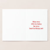 13ème anniversaire : Gras "13 ANS !" Carte Gold Fo (Intérieur)