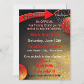 13ème anniversaire INVITATION - Garçon - SLAM DUNK (Dos)
