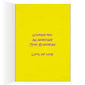 13ème anniversaire nom personnalisé jaune rose pix (Intérieur (Droit))