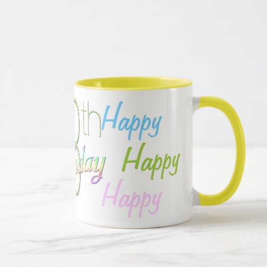 13ème Tasse heureuse d'anniversaire (Droite)