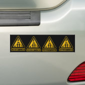 13F Gevaar Dichte VIS Bumpersticker (Op auto)