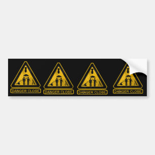 13F Gevaar Dichte VIS Bumpersticker