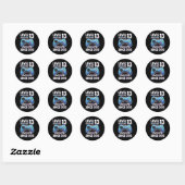 13jaar bday zoon gamer 13e 13 ronde sticker (Vel)