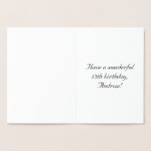 13th Birthday: Elegant, Ornate Script; Custom Name Folie Kaarten (Binnen)