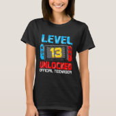 13th Birthday Game Level 13 Ontgrendeld Officiële T-shirt (Voorkant)