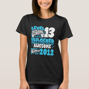 13th Birthday Gamer Level 13 jaar oud Unlocked VI T-shirt