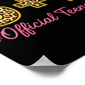 13th Birthday Girl Nk Coquette Bow Leopard 6+7 Yea Poster (Hoek)