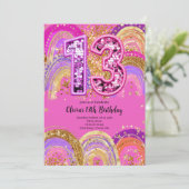 13th Birthday Girls Invitation (Debout devant)