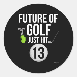 13th Birthday Golf T Shirt 13 jaar oude verjaardag Ronde Sticker
