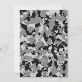 13th Birthday, Grey Camo Personalized Teen Kaart (Achterkant)