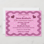 13th Birthday Party Invitation - Briefkaart Front (Achterkant)