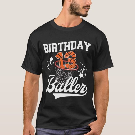 13th Sketll Birthday Thirteen Year Old Sketll Play T-shirt (Voorkant)