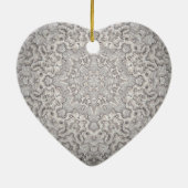 13th Wedding Jubileum, Lace Jubileum Keramisch Ornament (Achterkant)