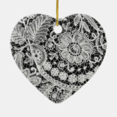 13th Wedding Jubileum, Lace Jubileum Keramisch Ornament (Achterkant)