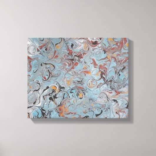 13x11 Acrylverf van gesmolten ijs Canvas Afdruk (Voorkant)