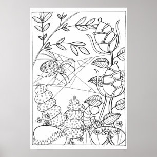 13x19 kleurstof poster met spin