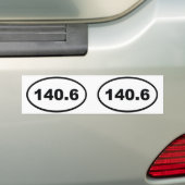 140.6 mijl Triathlon Bumpersticker (Op auto)